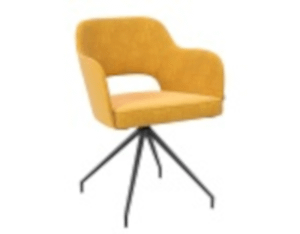 chaise-chicago assise pivotante-jaune-ocre-mélange-tissus-e copie(4)
